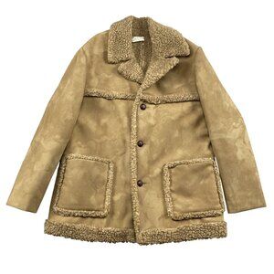 VTG 70s Fingerhut Fashions Coat Mens 46 Sherpa Lined Winter USA Trucker Racncher